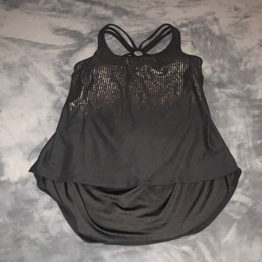 Strappy Tank Top with Open Back & built in bra